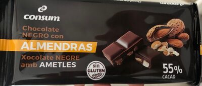 Negro 55% cacao con almendras troceadas