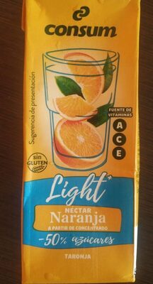 Néctar naranja light front packaging
