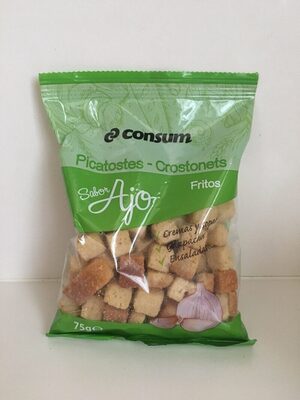 Picatostes sabor ajo consum front packaging