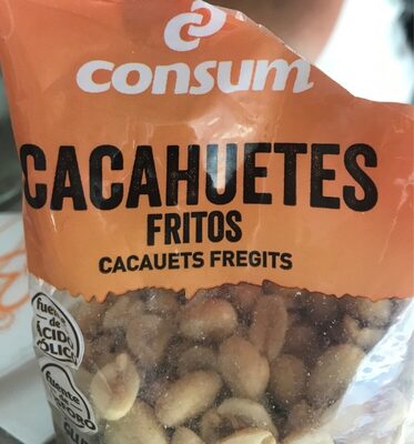 Cacahuetes fritos front packaging