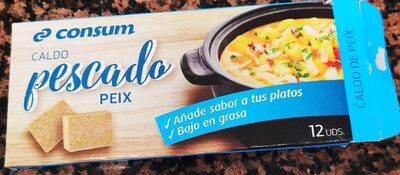 Caldo de pescado deshidratado en pastillas