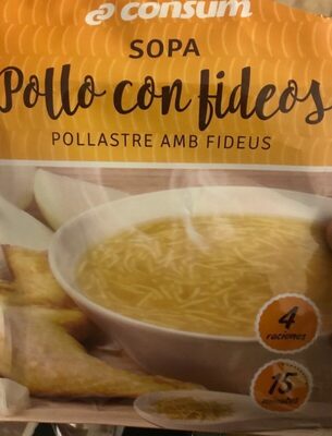 Sopa Pollo con fideos front packaging