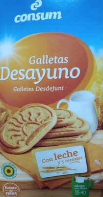 Galletas desayuno leche & 5 cereales