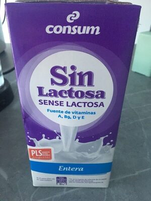 Leche entera sin lactosa