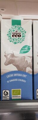 Leche eco entera UHT front packaging