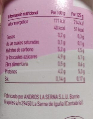 Yogurt 0%0% trocitos frutas del bosque