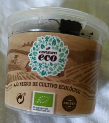Ajo negro de cultivo ecológico front packaging