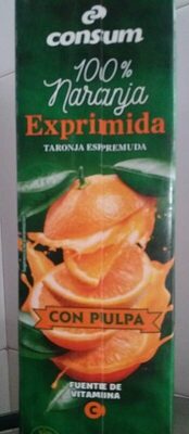 Zumo de naranja exprimida