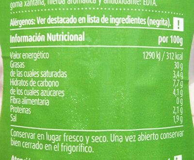 Salsa cesar nutrition facts table