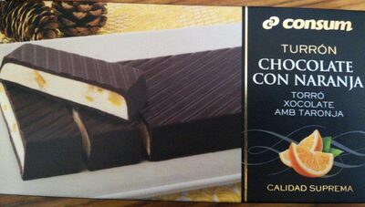 Turrón praliné con naranja