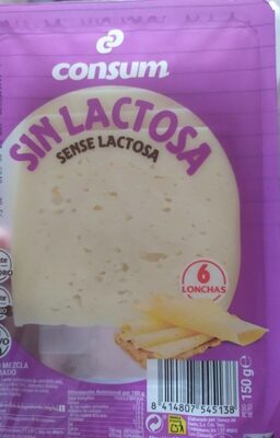 Queso sin lactosa Consum front packaging