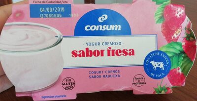Yogur cremoso sabor fresa