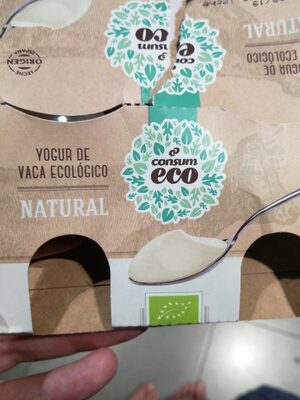 Yogur de vaca ecológico natural front packaging