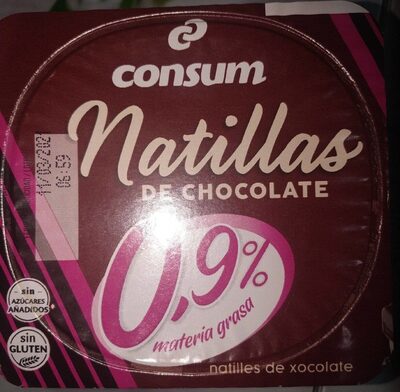 Natillas de chocolate 0,9%