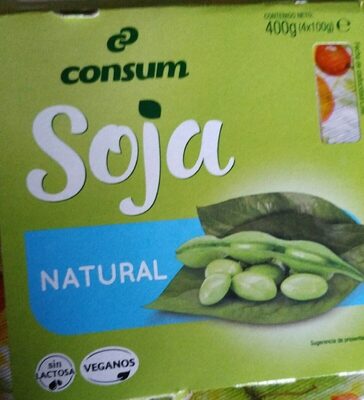 Postre de soja natural front packaging