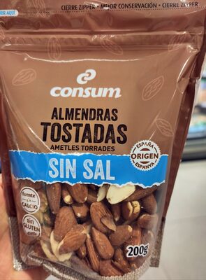 Almendras tostadas sin sal