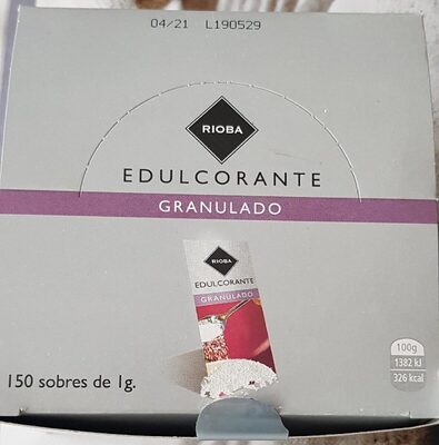 Edulcorante granulado front packaging