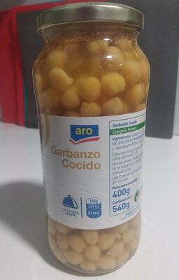 Garbanzo cocido front packaging