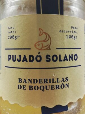 Pujadó Solano. Banderillas de boquerón front packaging