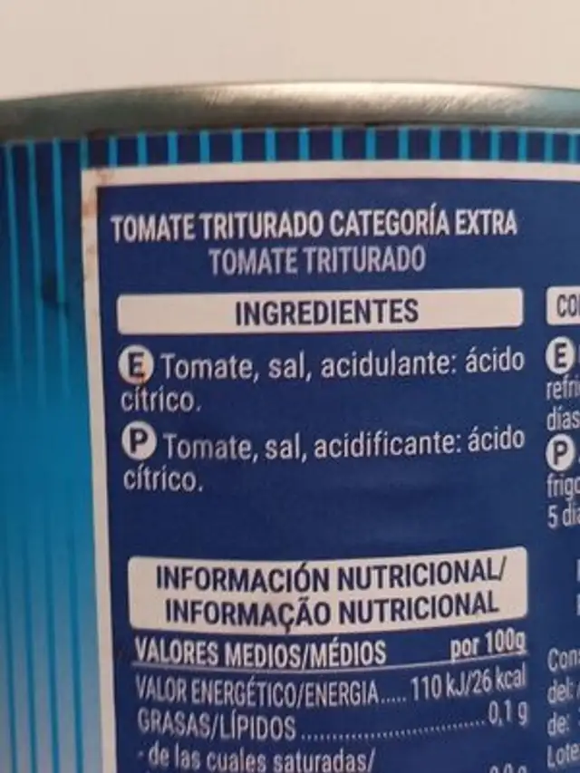 Unknown ingredients label