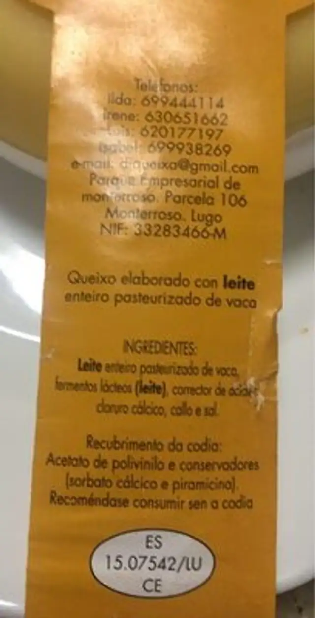 Queso nutrition facts table