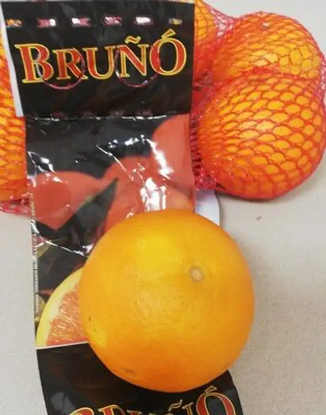 Naranjas nutrition facts table