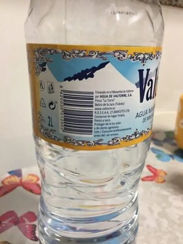 Agua ingredients label