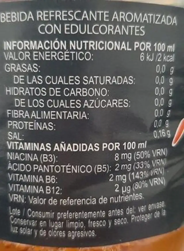 valtorre powerplus nutrition facts table