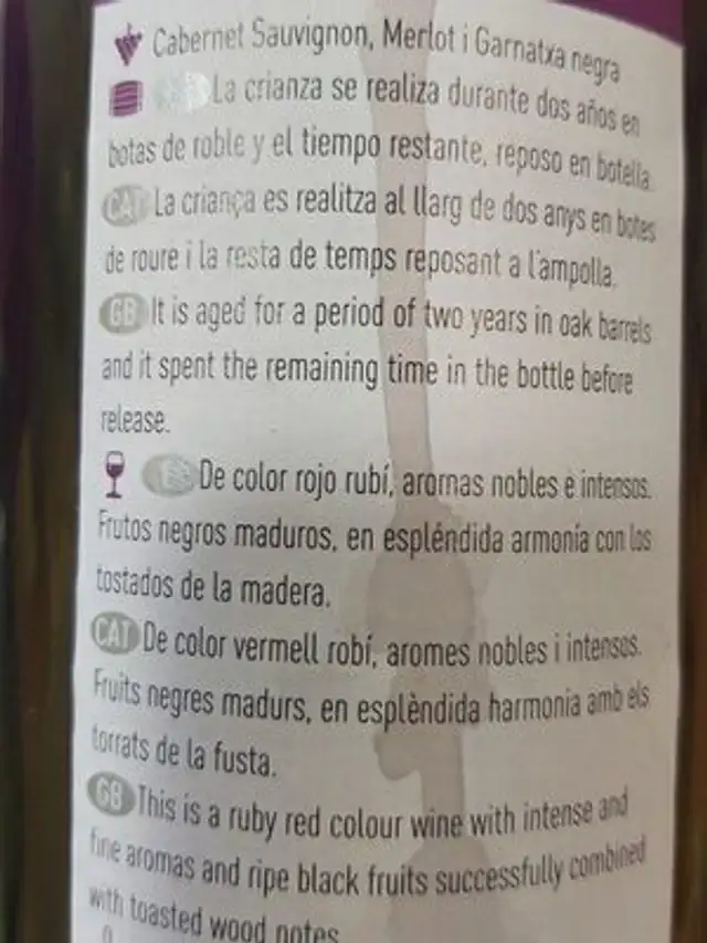 Unknown ingredients label