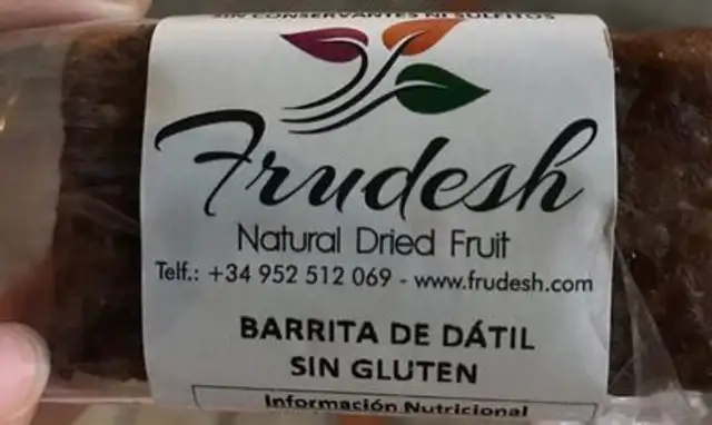 Barrita datil sin gluten