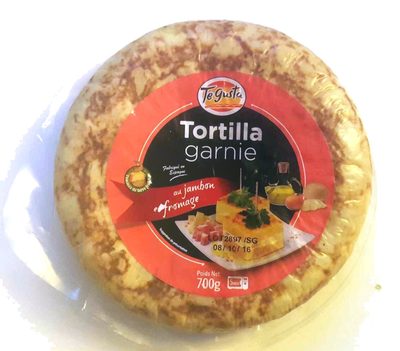 Tortilla garnie au jambon et fromage 