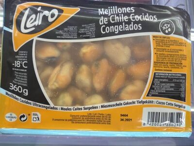 Mejillones de Chile cocidos congelados