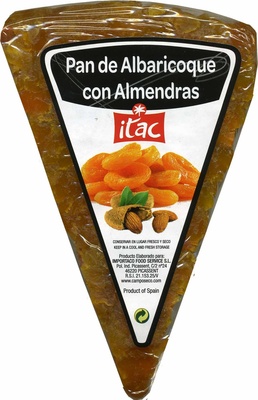 Pan de albaricoque con almendras