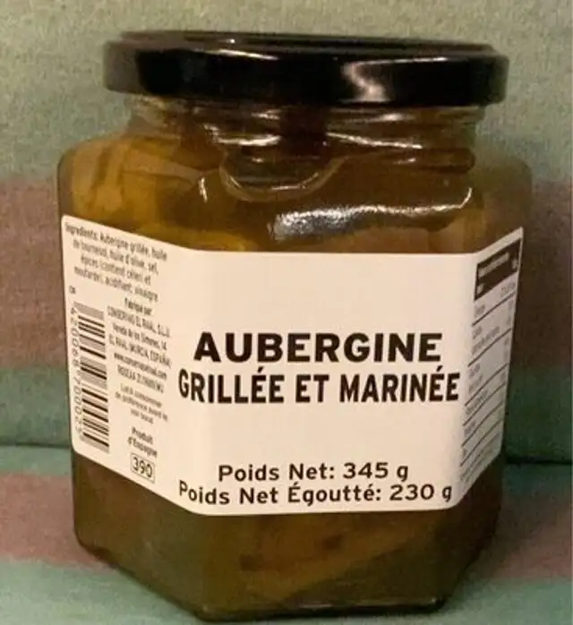 Aubergine grillée et marinée