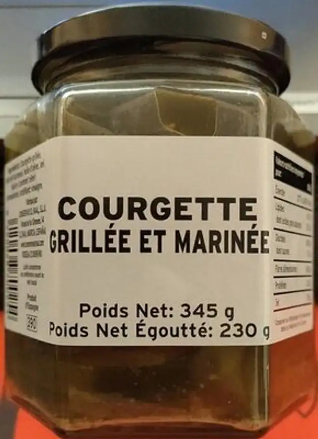 Courgette grillée et marinée