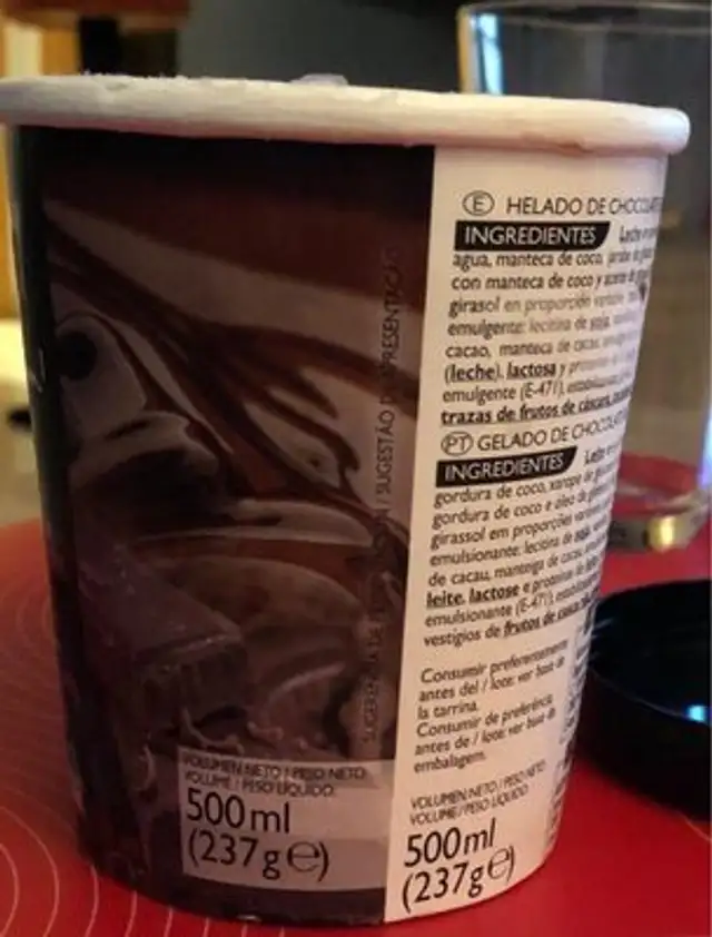 Helado de chocolate belga