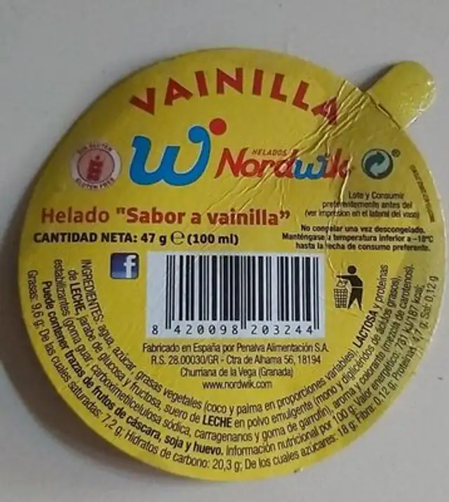 Helado vainilla 47g