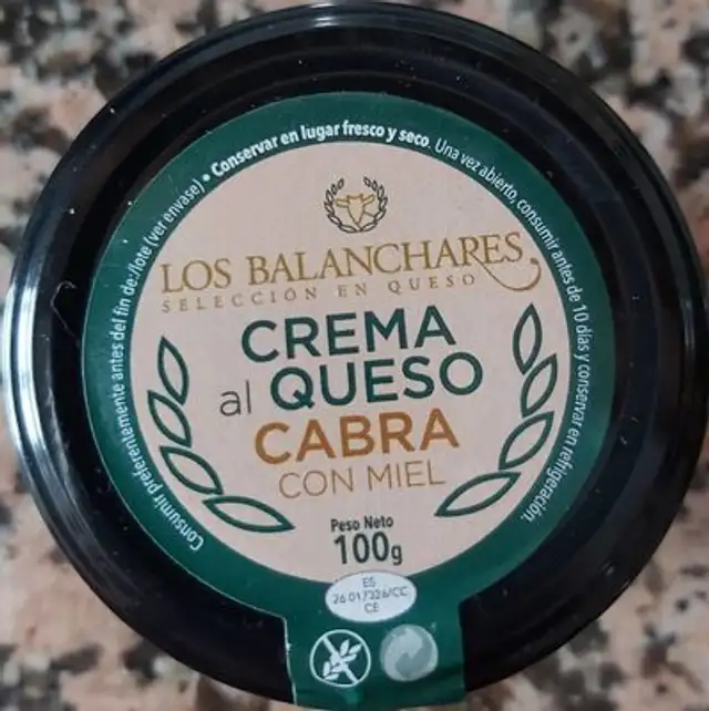 Crema de queso de cabra con miel