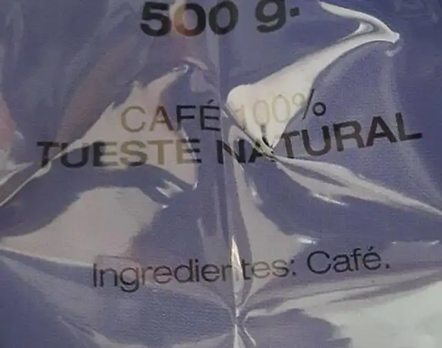 Cafés Las Antillas-Campos nutrition facts table
