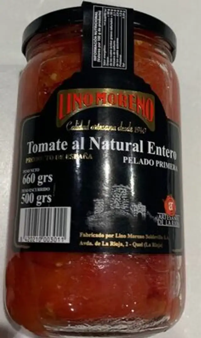 Tomate al natural entero