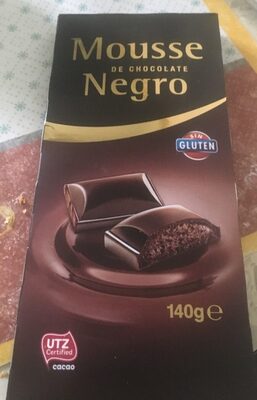 Mousse de chocolate negro front packaging