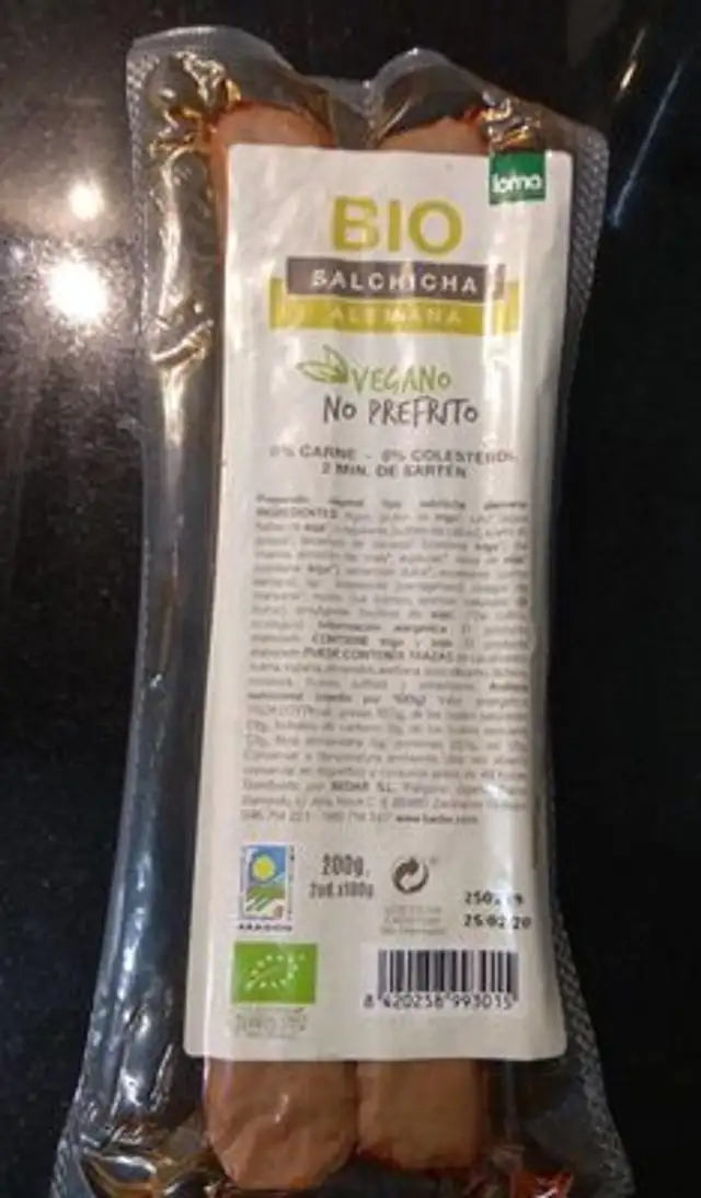 Bio salchicha alemana
