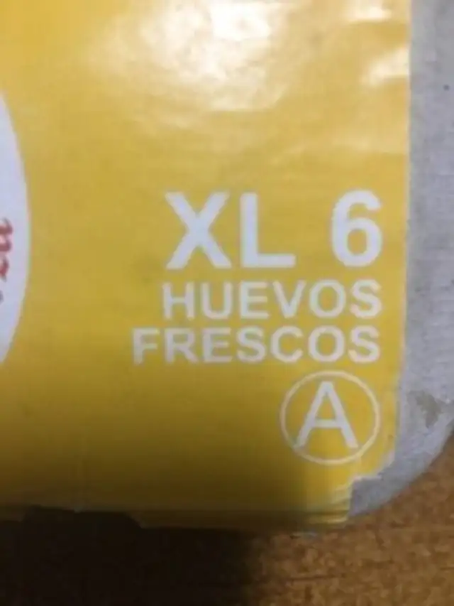 HUEVOS FRESCOS ingredients label