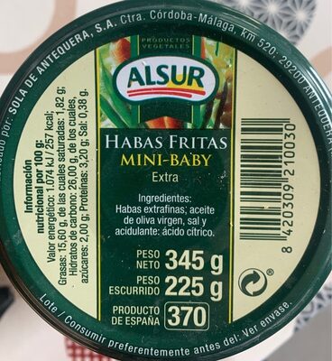 Habas fritas Mini baby front packaging