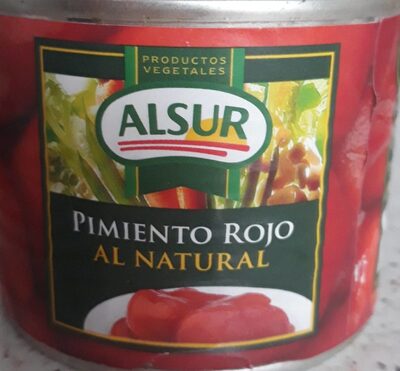 Pimiento rojo al natural front packaging