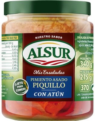 Ensalada pimiento del piquillo asado con atún