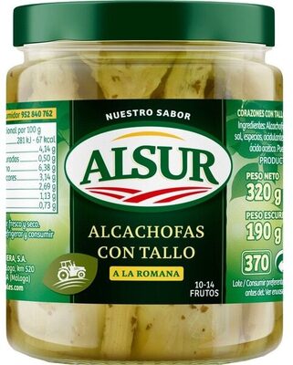 Alcachofas con tallo aceite