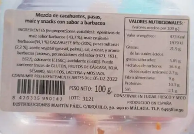 Cóctel frutos secos