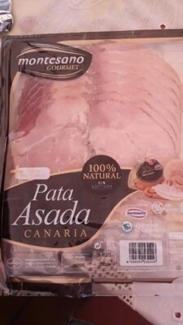 Pata asada canaria ingredients label