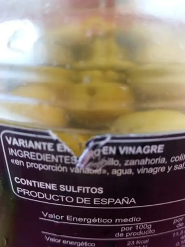 Unknown ingredients label